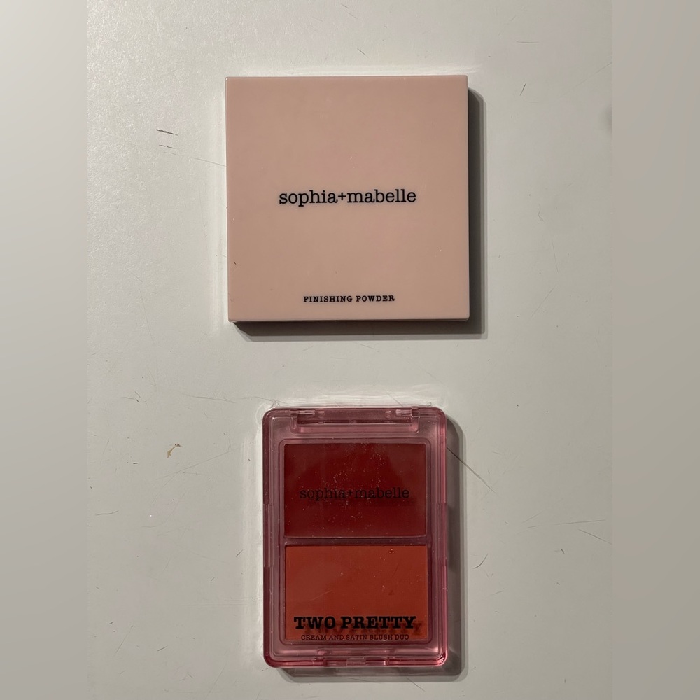 NEW Sophia + Mabelle Sample Size Finishing Powder/Cream Blush Duo Bundle
